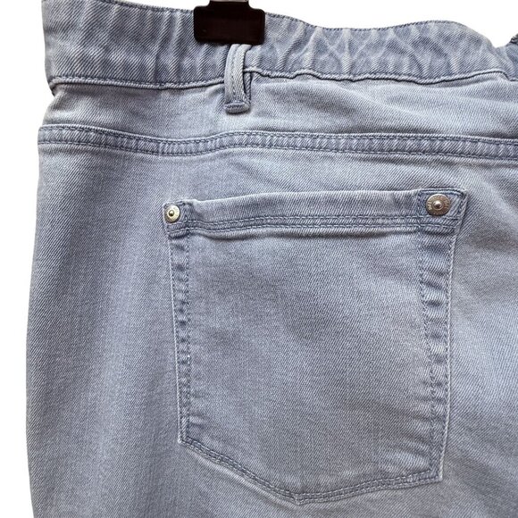 J.JILL Capri Jeans Plus Size 22 Light Wash Blue Stretch Denim Womens Crop Pants - Picture 7 of 10
